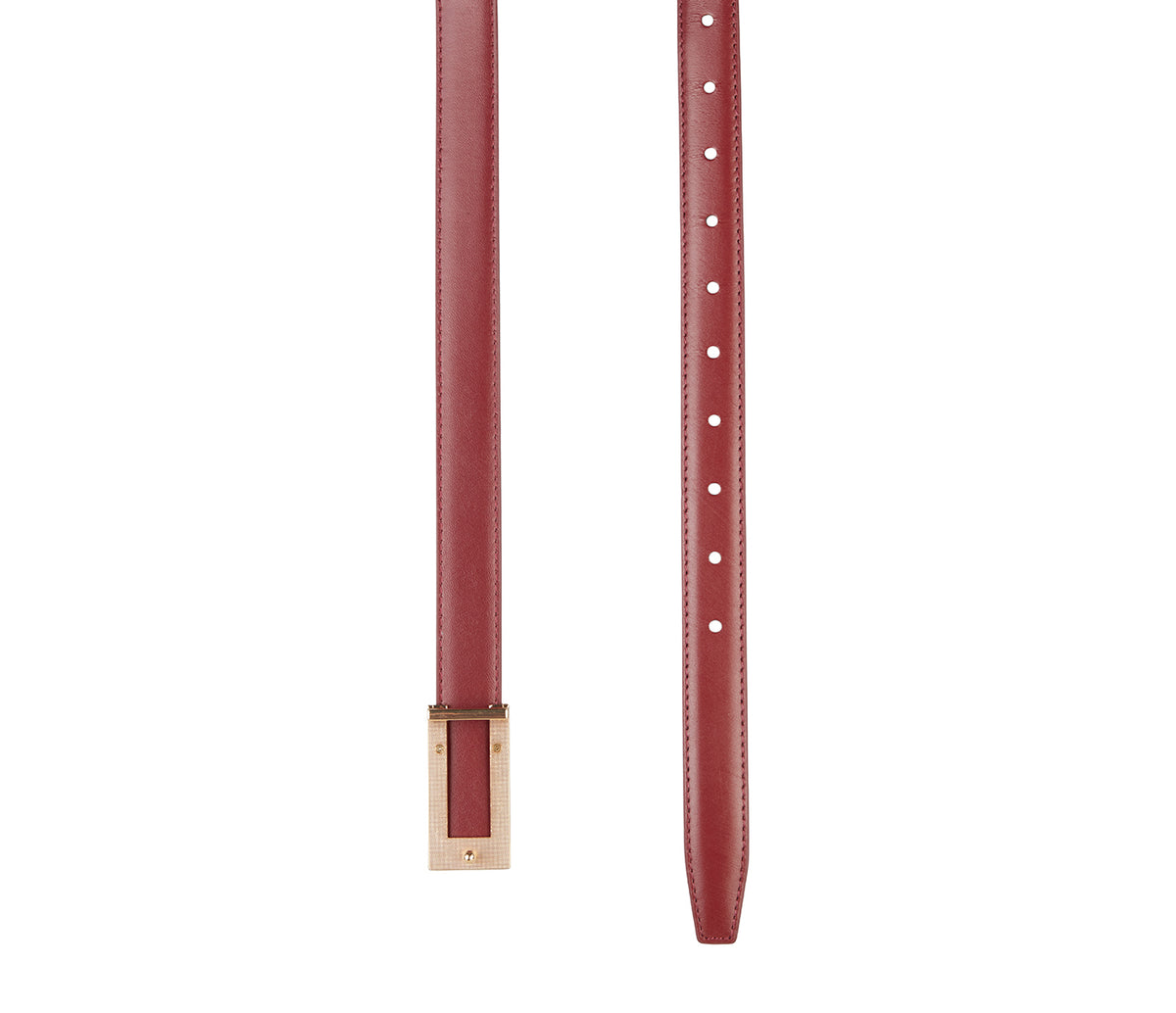 Men's Stylish Belt in Genuine Leather - Wine
