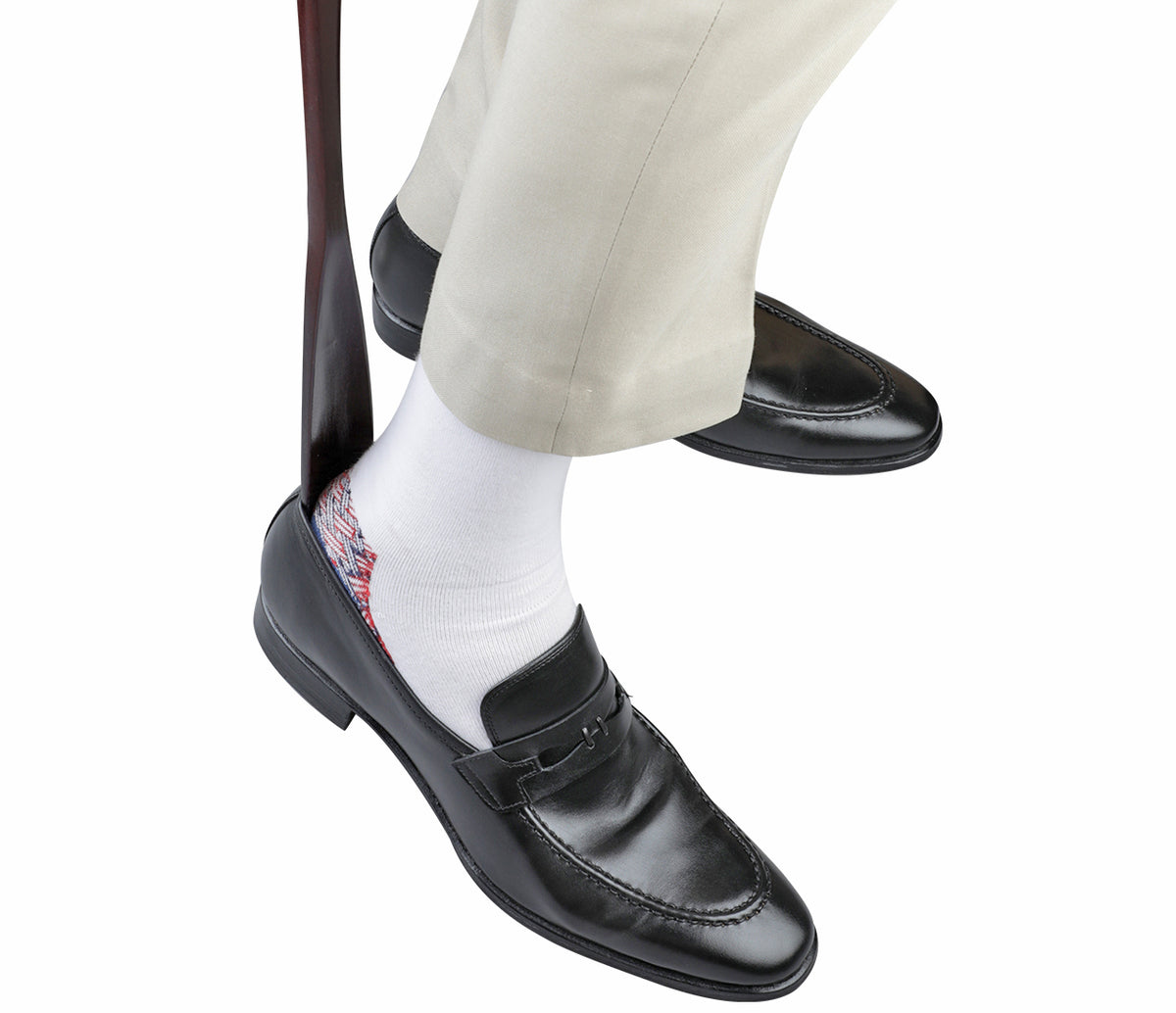Shoe Horn In Beautiful Wood Finish With Adamis Signature-Brown
