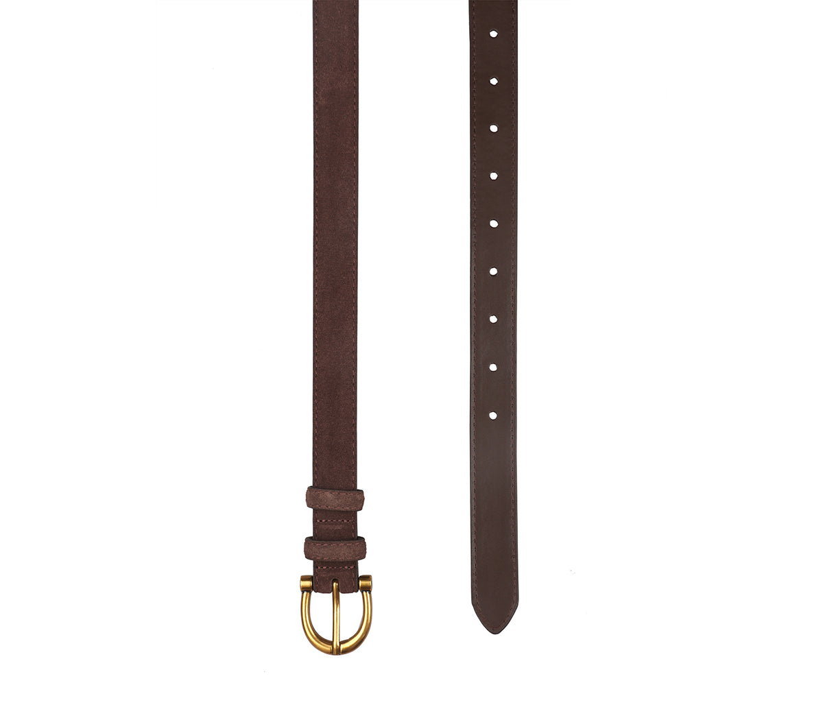 Women's stylish belt in Leather - Brown