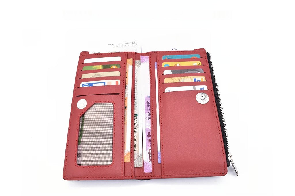 Claudita Womens Wallet - Black / Red