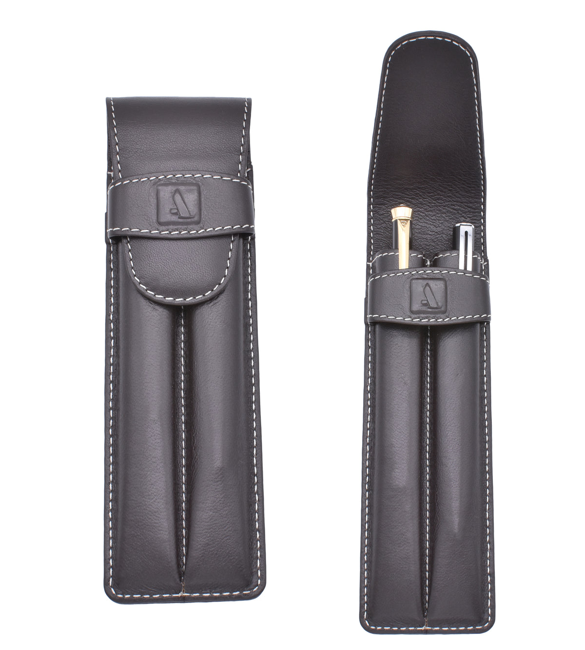 Pen Case to Carry 2 Pens - Brown