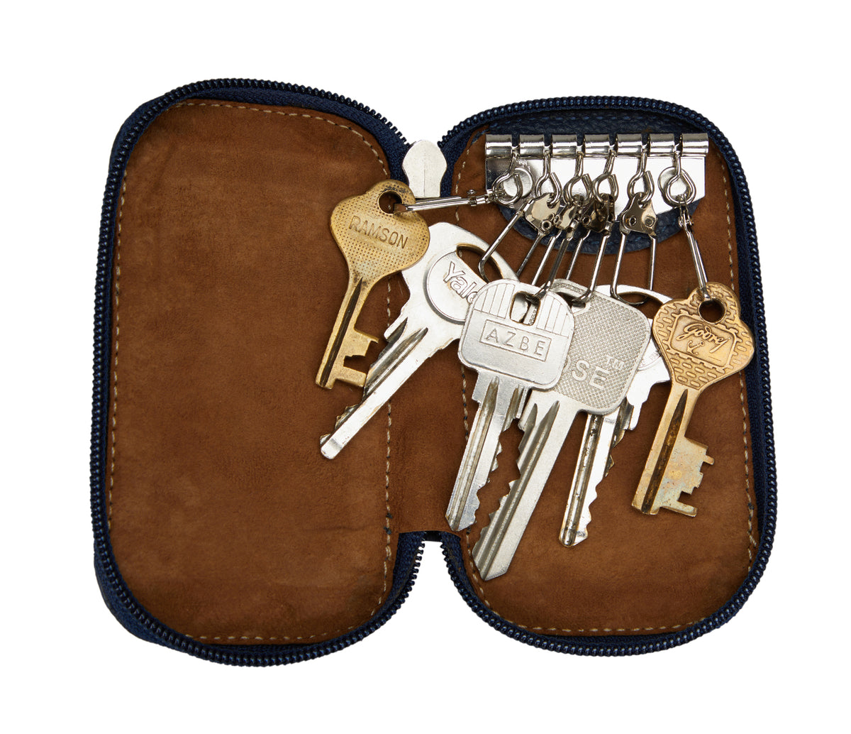 Keycase with Zipper Closing - Blue
