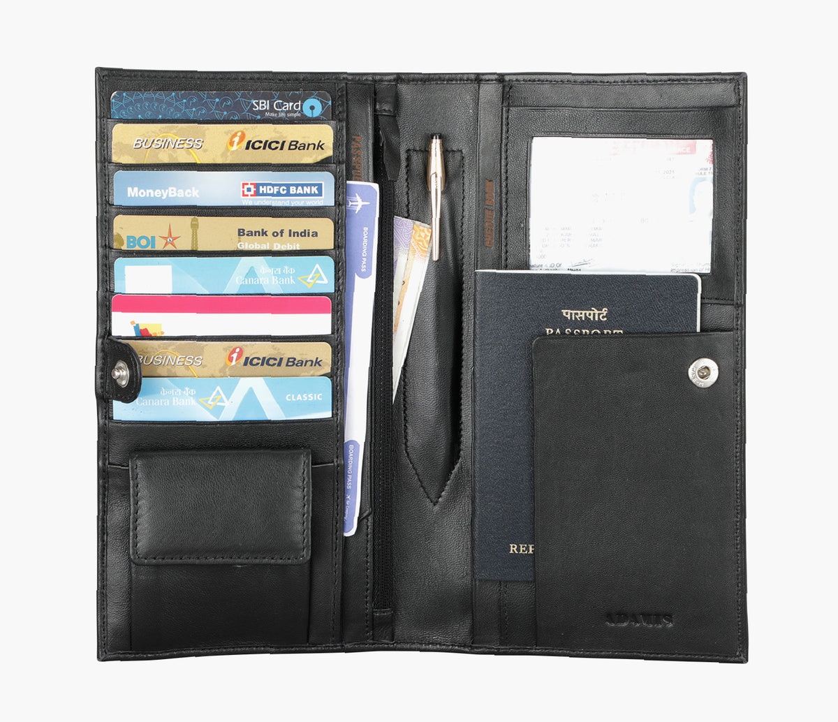 Novio Travel Wallet-Black