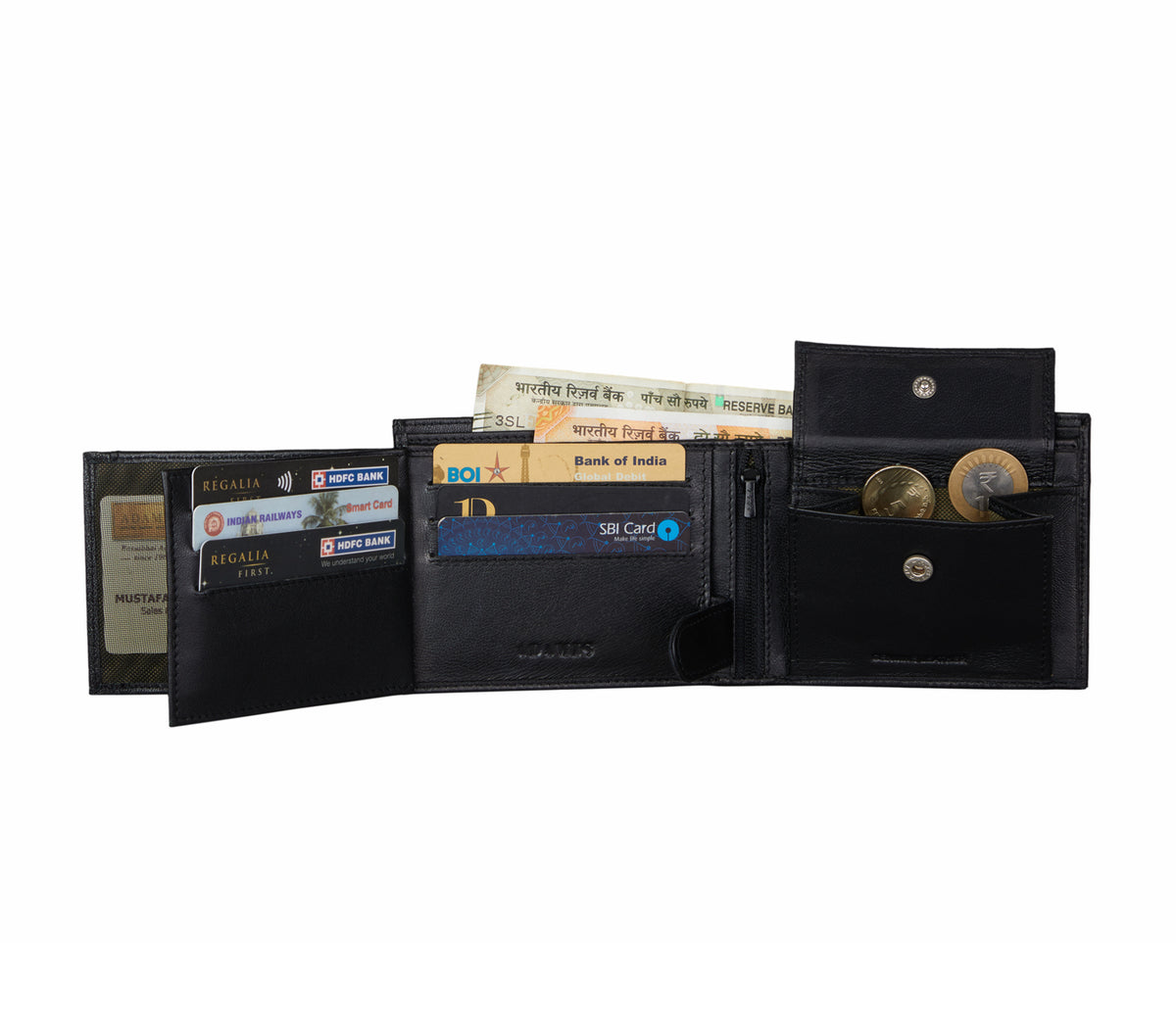 Stefano Mens Wallet-Black