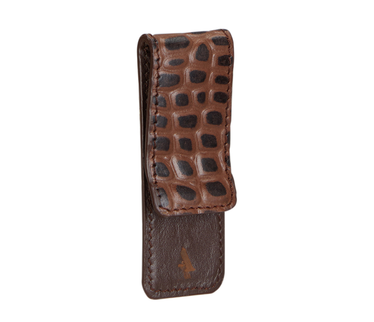 Multipurpose Card And Money Clip-Brown