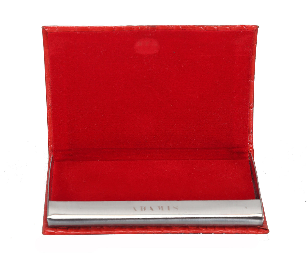 Metal Body Credit, Visiting Card Case Bounded-Red