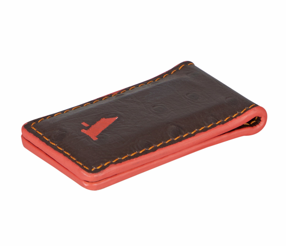 Magnetic Money Clip And Card Holder - Brown