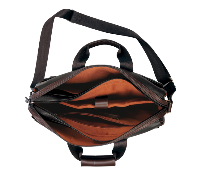 Henry Laptop, Portfolio Bag - Black / Brown