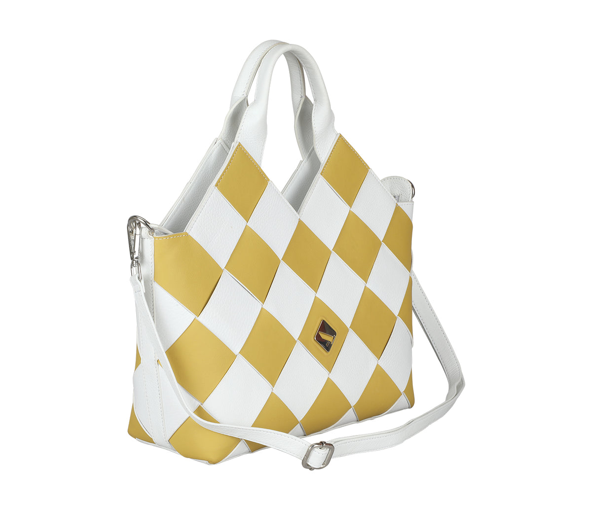 Valeria Shoulder Bag - White / Yellow