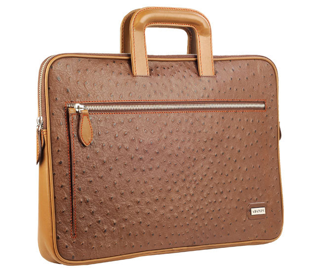 Folder for Documents in Genuine Leather - Brown