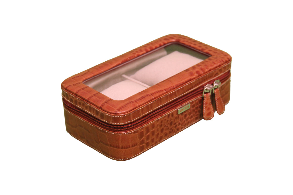 Watch case to hold 2 watches - Tan