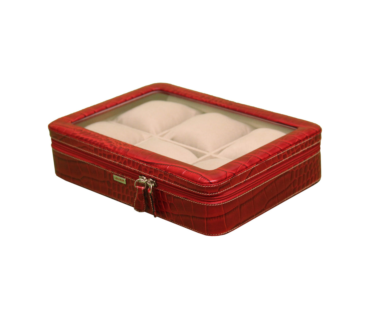Watch Case To hold 6 Watches - Red