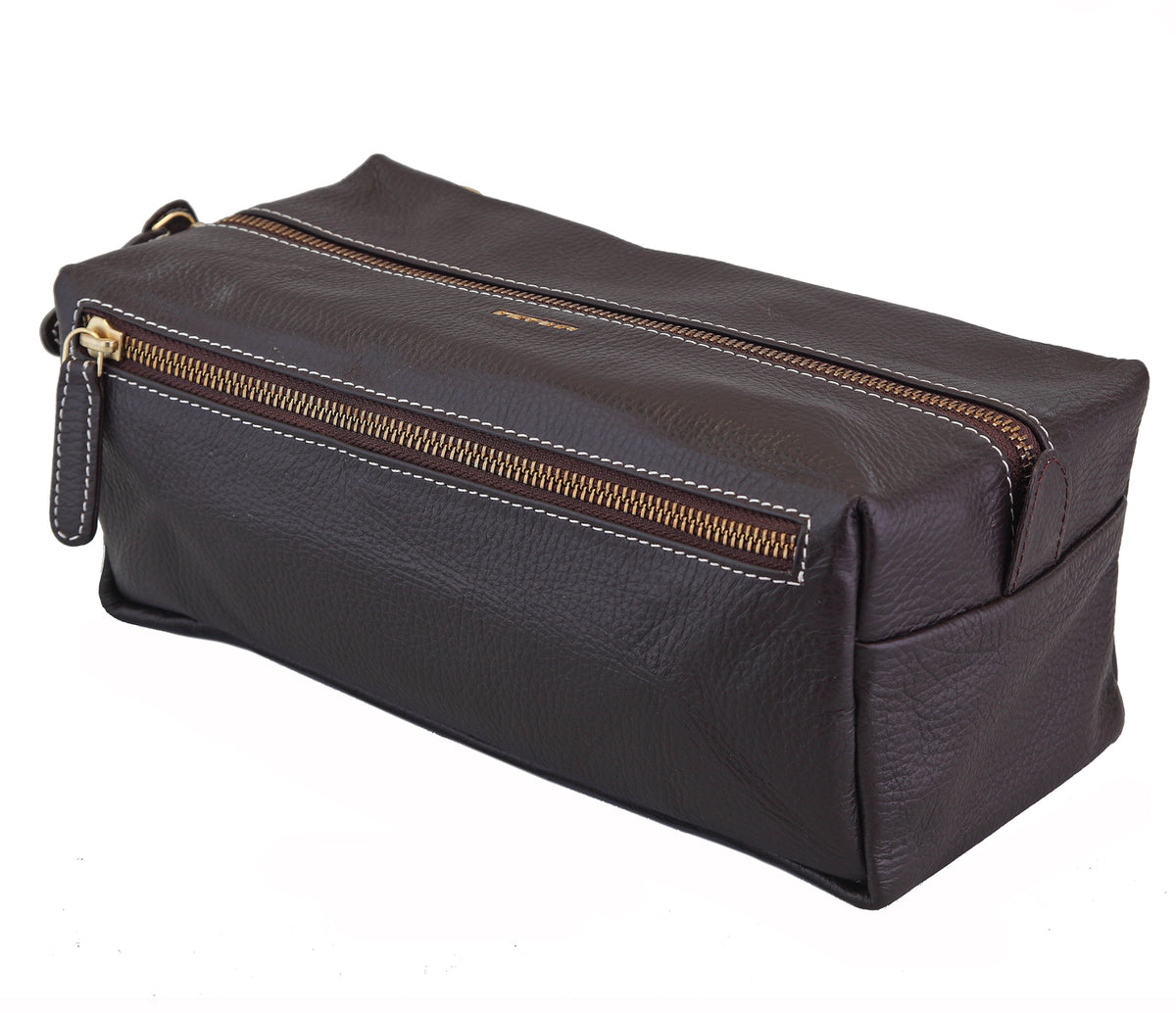 Unisex Wash And Toiletry Travel Pouch - Brown