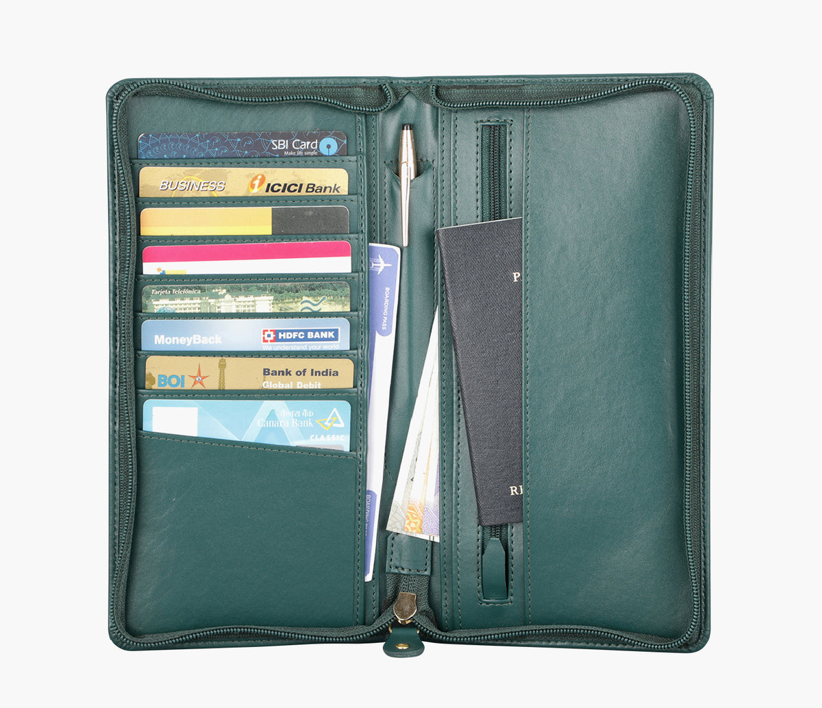 Pablo Travel Wallet-Green