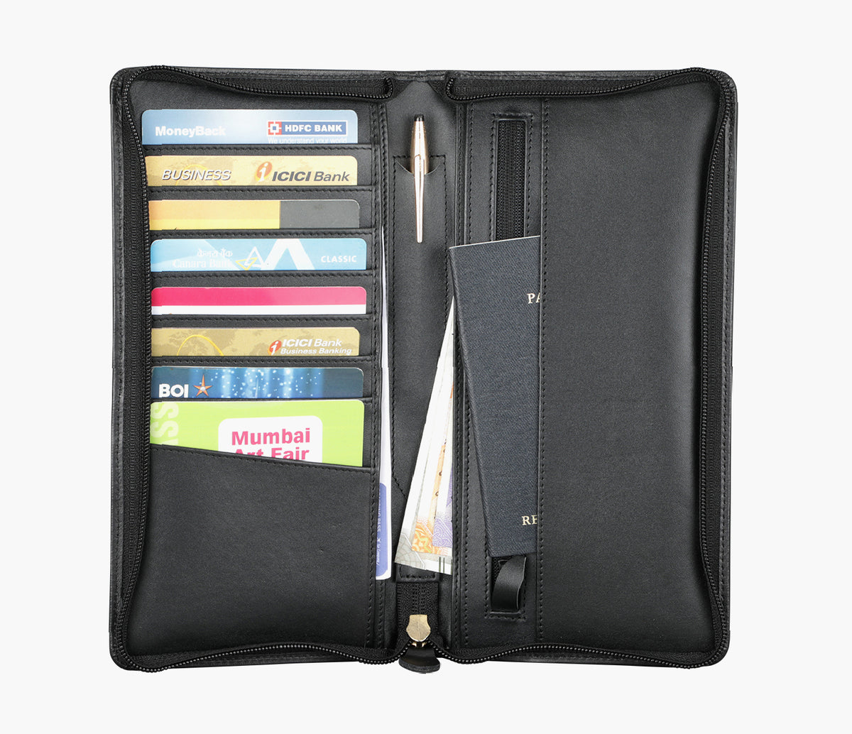 Pablo Travel Wallet - Black