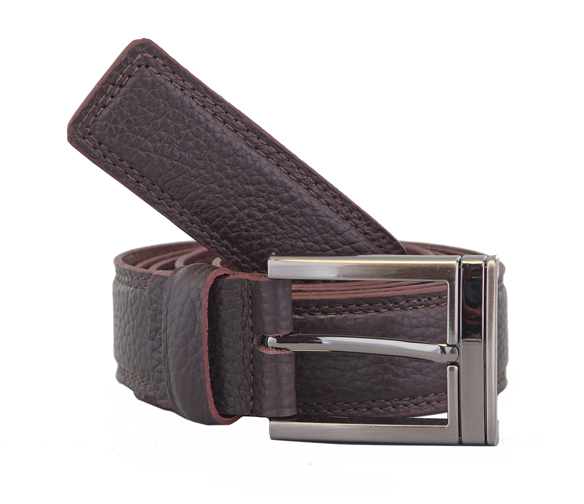 Men's Formal wear belt in Genuine Leather - Brown