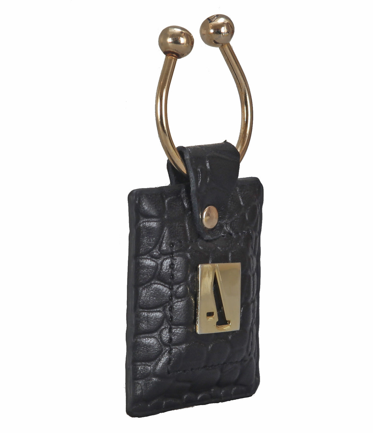 Key holder with knob screw key fitting - Black
