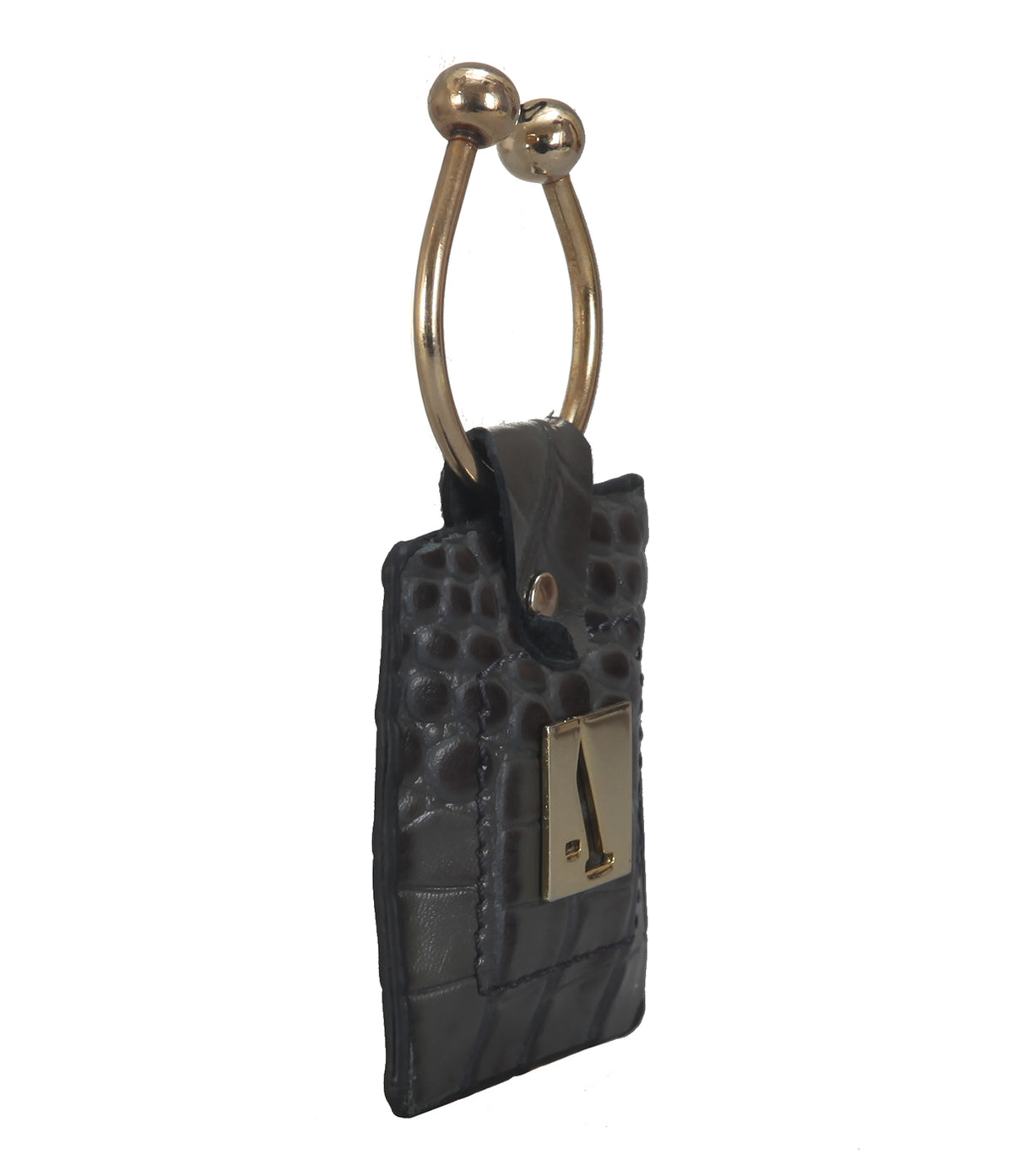 Key holder with knob screw key fitting - Grey