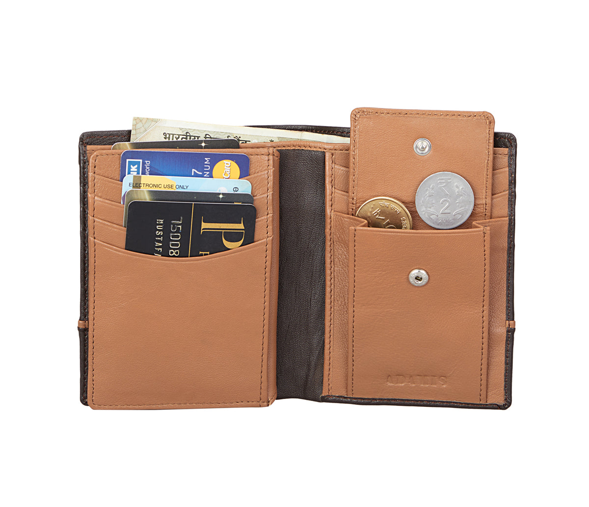 Edsel Mens Wallet - Brown / Tan