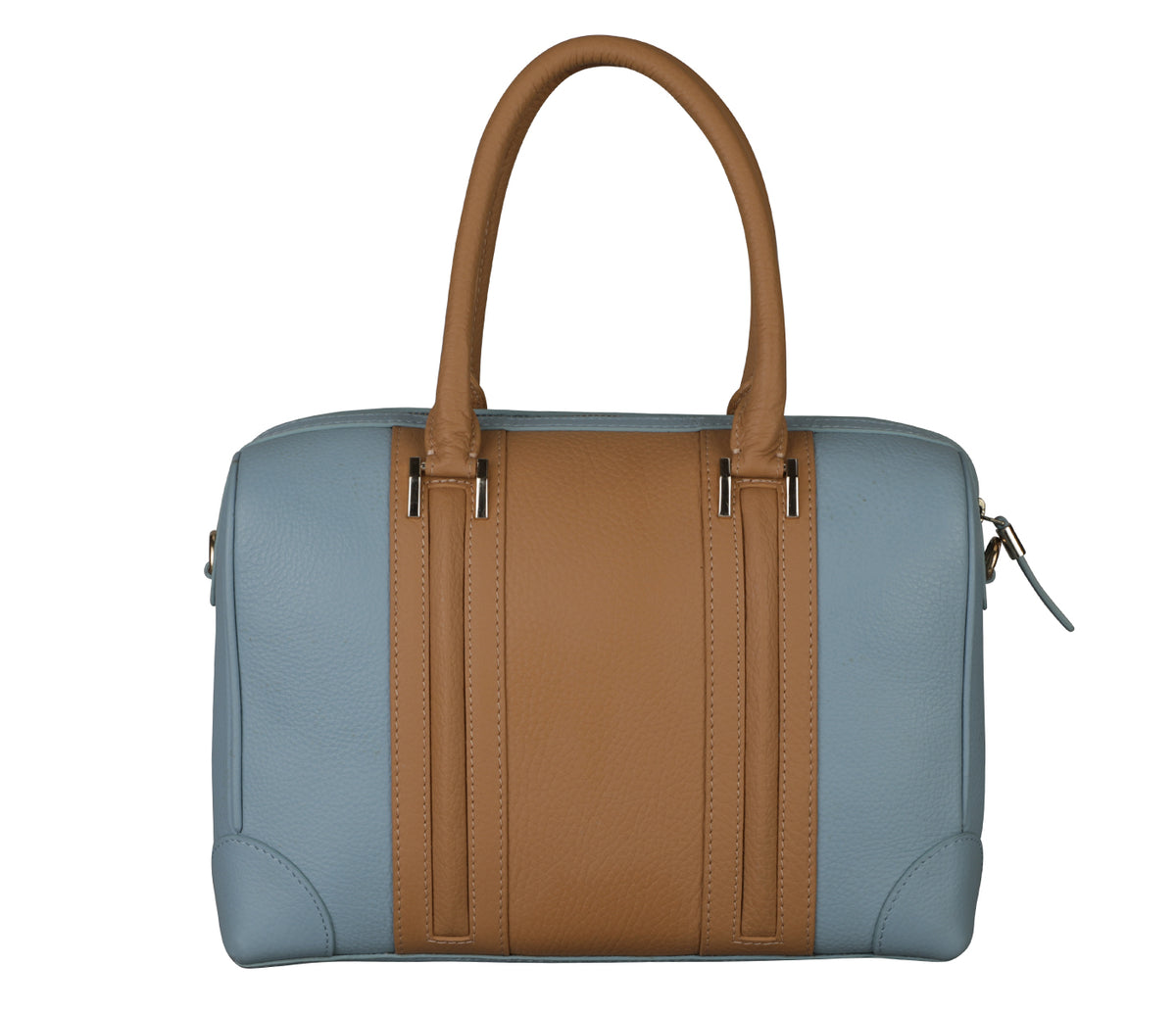 Christa Shoulder Work Bag - Blue / Beige