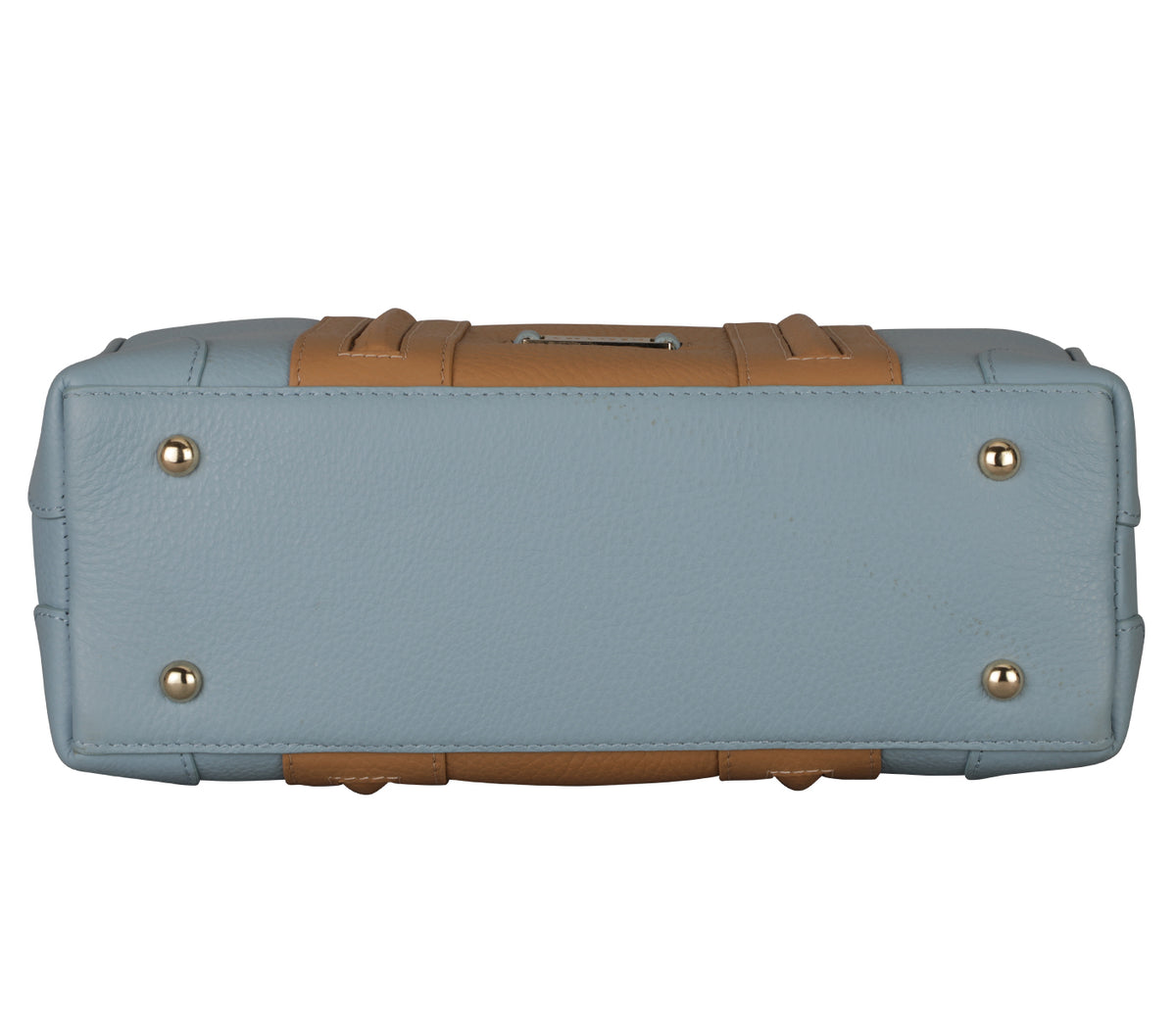 Christa Shoulder Work Bag - Blue / Beige