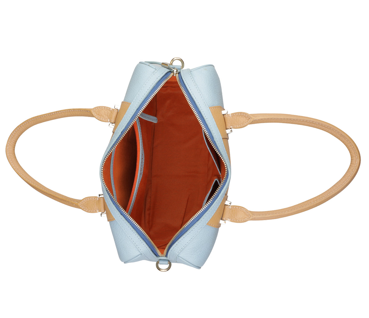 Christa Shoulder Work Bag - Blue / Beige