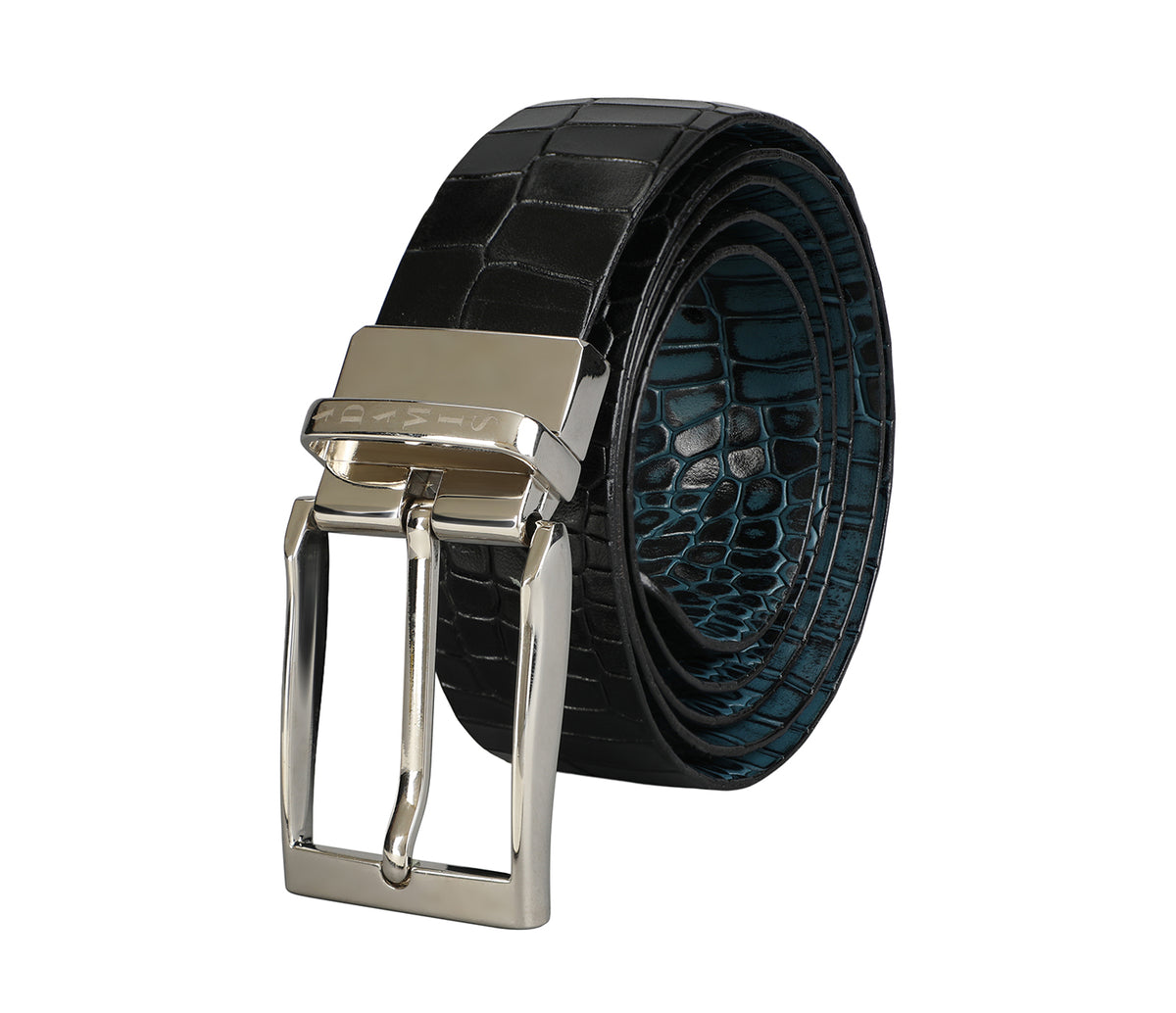 Men's Formal Wear Reversible Belt - Black/Blue