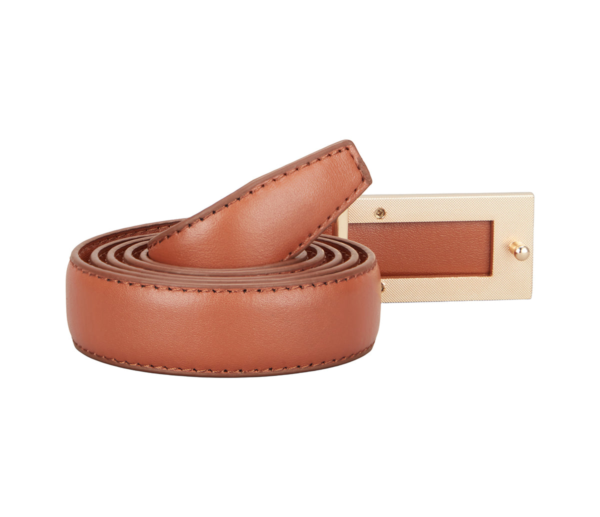 Men's Stylish Belt in Genuine Leather - Tan