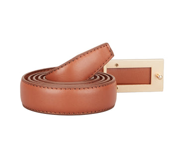 Men's Stylish Belt in Genuine Leather - Tan