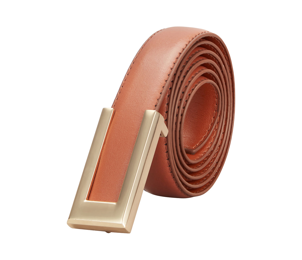 Men's Stylish Belt in Genuine Leather - Tan