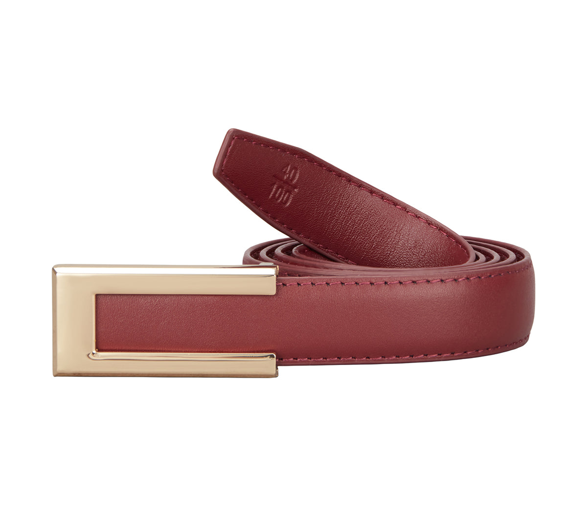 Men's Stylish Belt in Genuine Leather - Wine