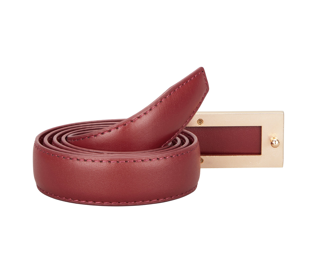 Men's Stylish Belt in Genuine Leather - Wine