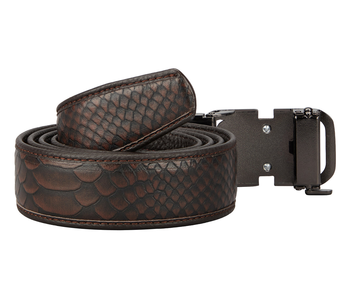Men's Stylish Belt in Genuine Leather - Brown