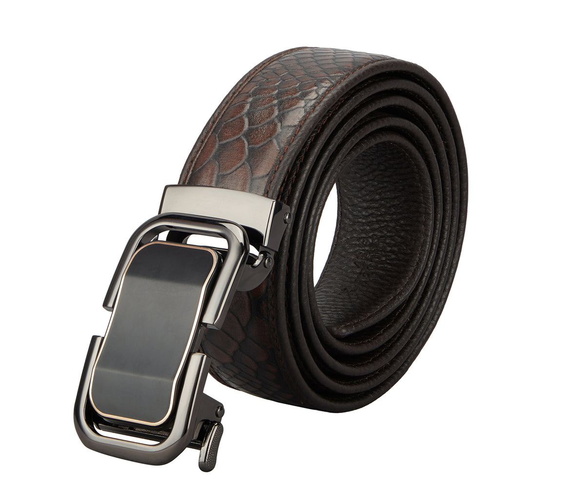 Men's Stylish Belt in Genuine Leather - Brown