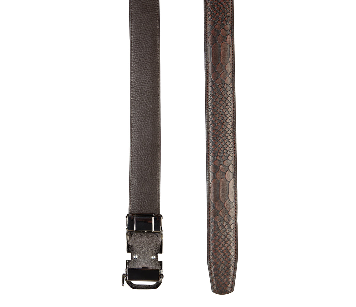 Men's Stylish Belt in Genuine Leather - Brown