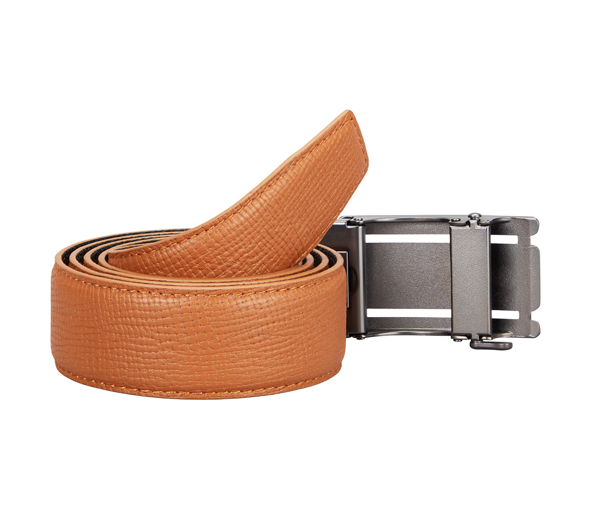 Men's Stylish Belt in Genuine Leather - Tan