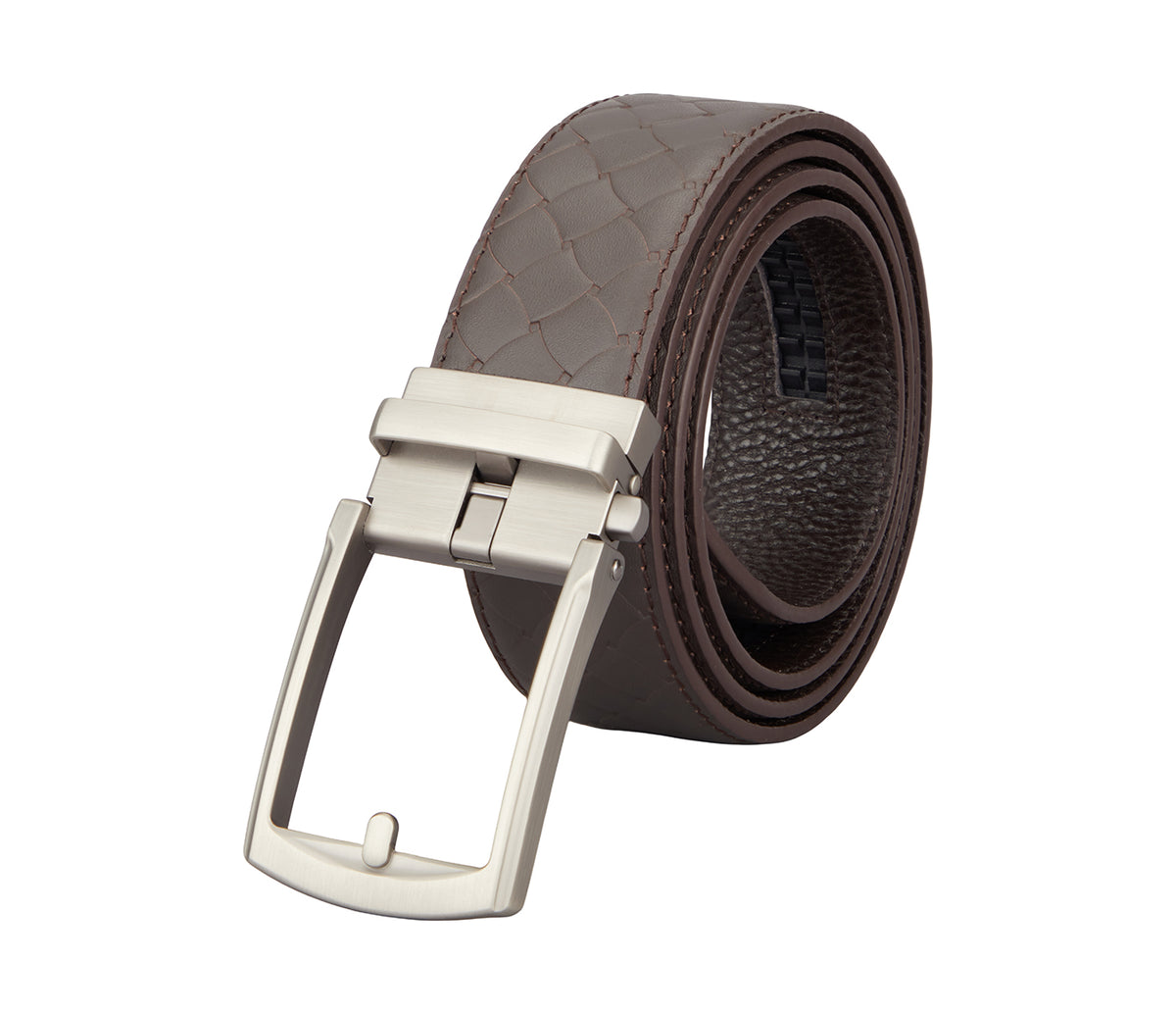 Men's Stylish Belt in Genuine Leather - Brown