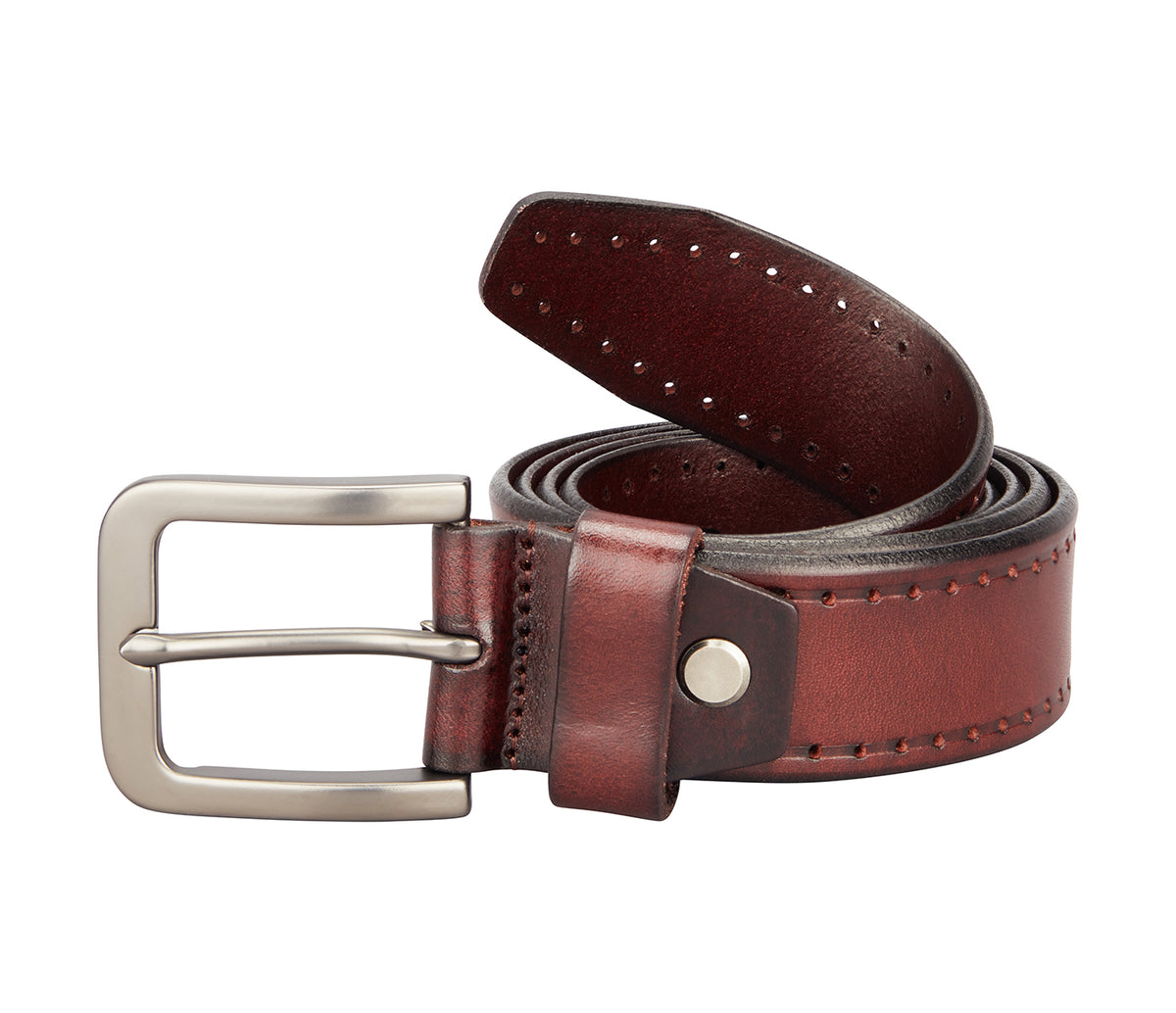 Men's Stylish Belt in Genuine Leather - Brown