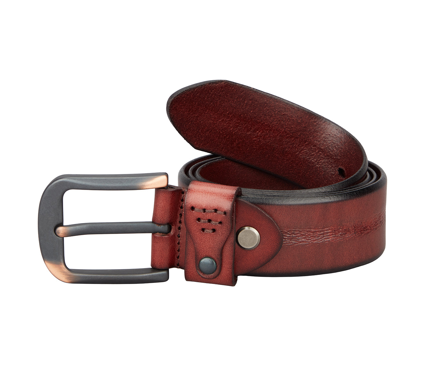 Men's Stylish Belt in Genuine Leather - Brown