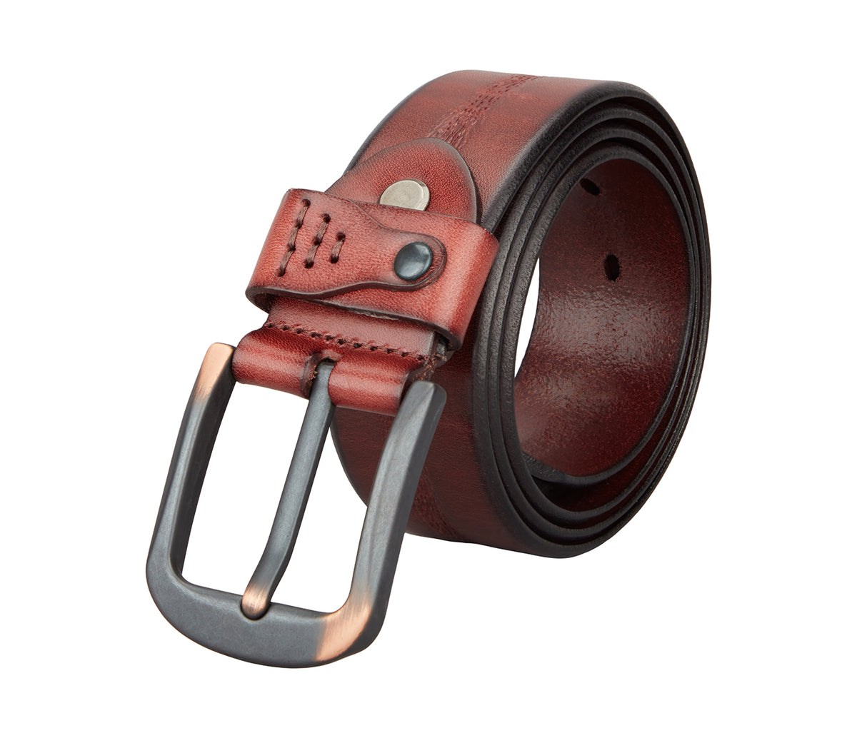 Men's Stylish Belt in Genuine Leather - Brown