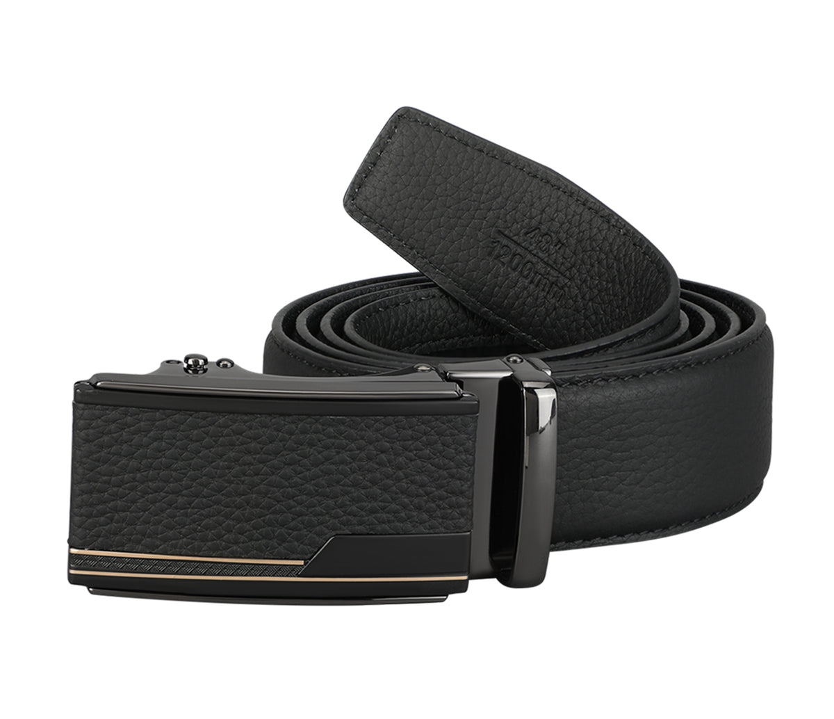 Men's stylish belt in Leather - Black