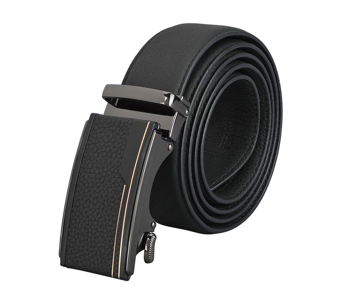 Men's stylish belt in Leather - Black