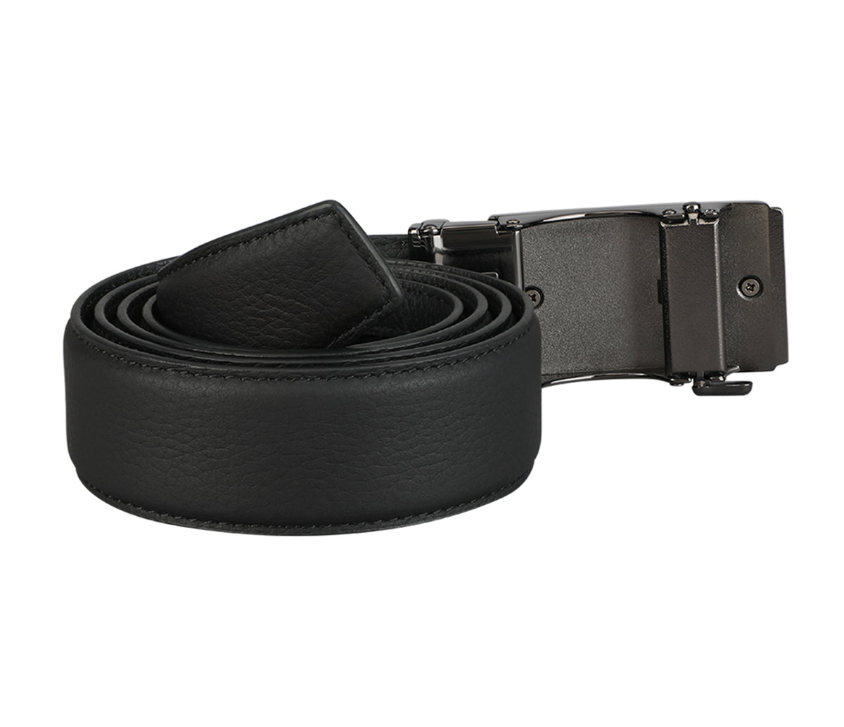 Men's stylish belt in Leather - Black