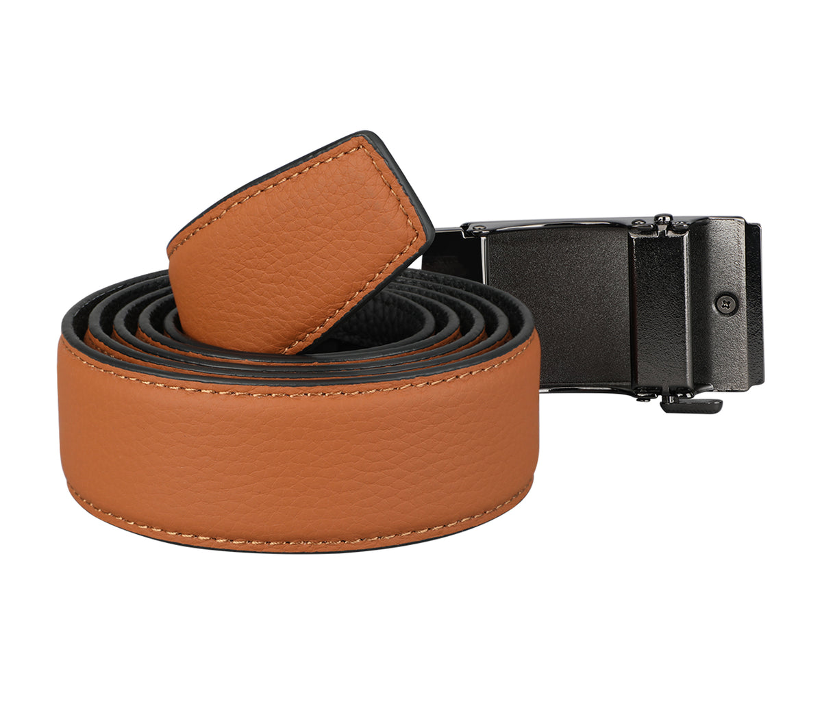 Men's stylish belt in Leather - Tan