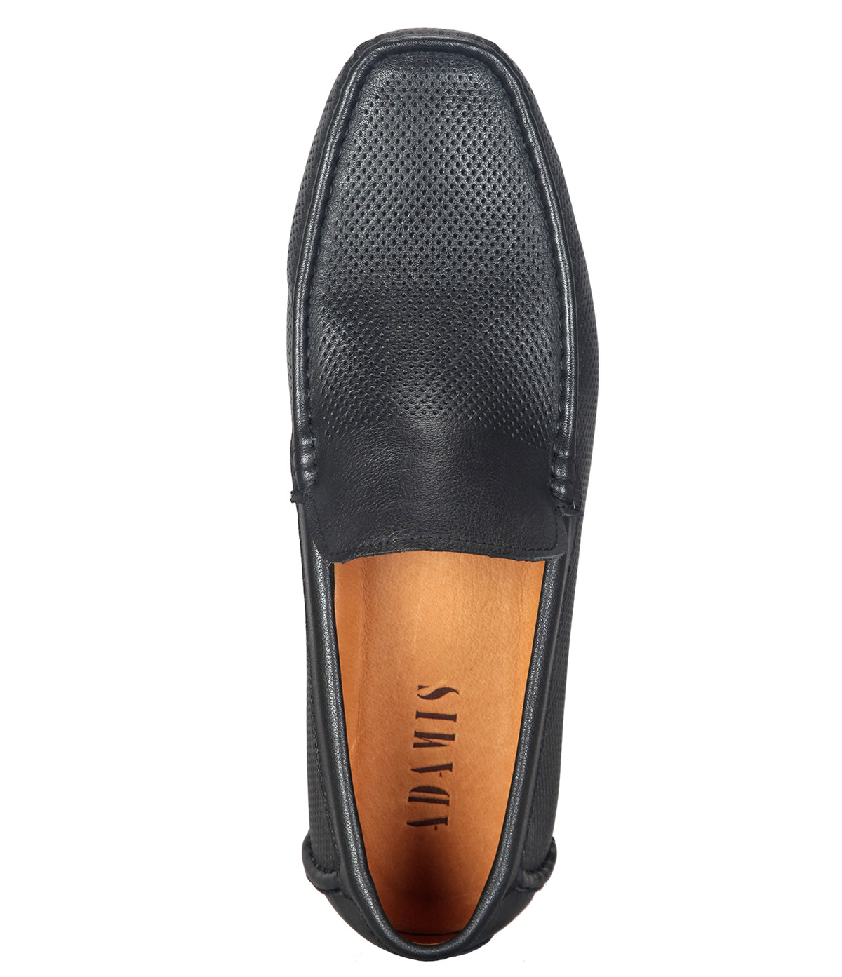 Moccasin in Soft Punched Leather- Black
