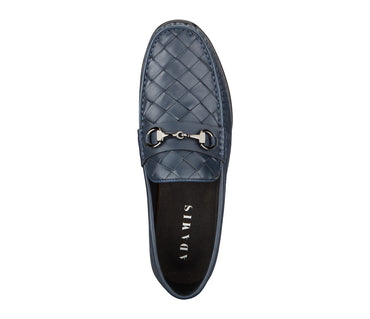 Weaved Moccasin With Metal Bit - Blue