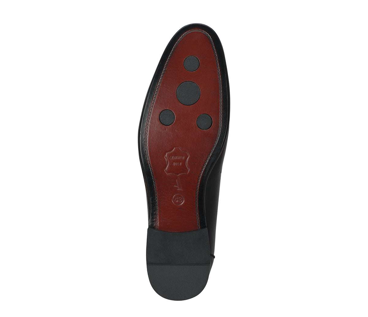 Loafer with Centre Frill and Ornament - Black