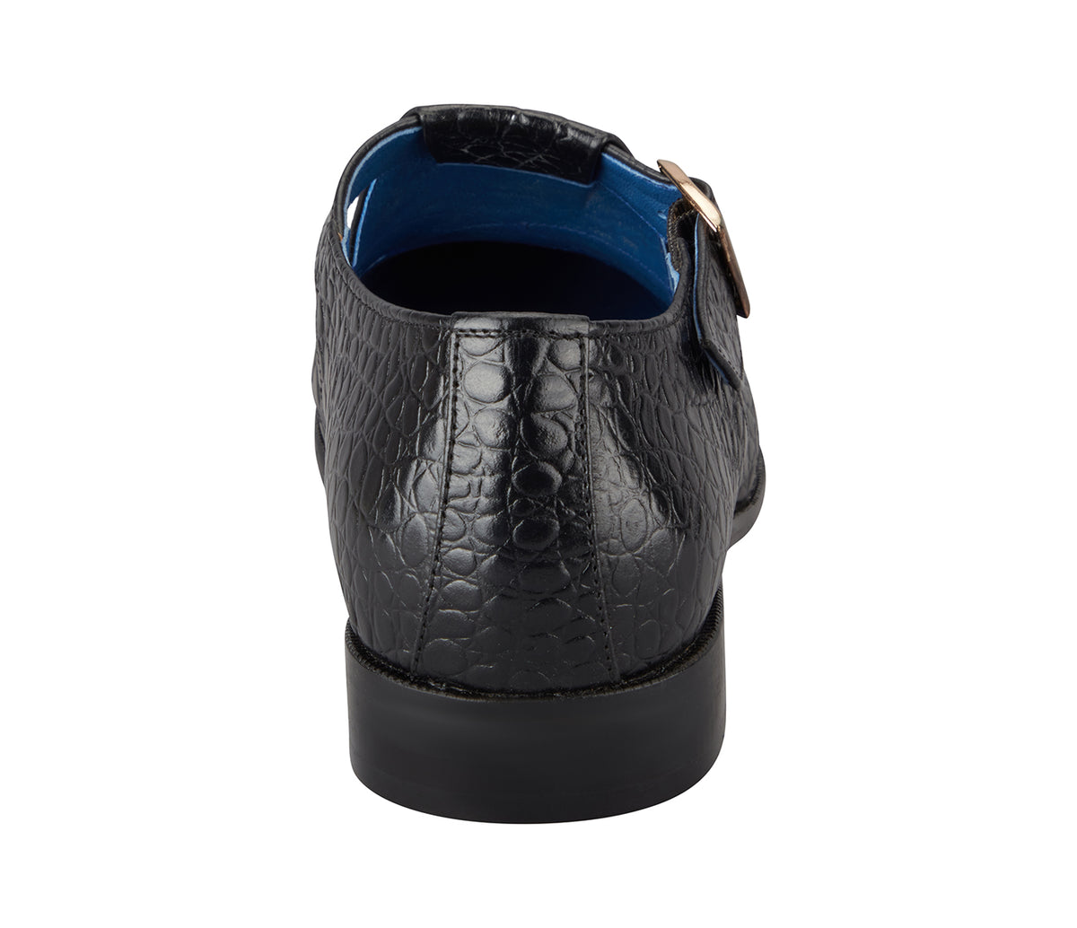 Sandal with Side Adjustable Buckle - Black