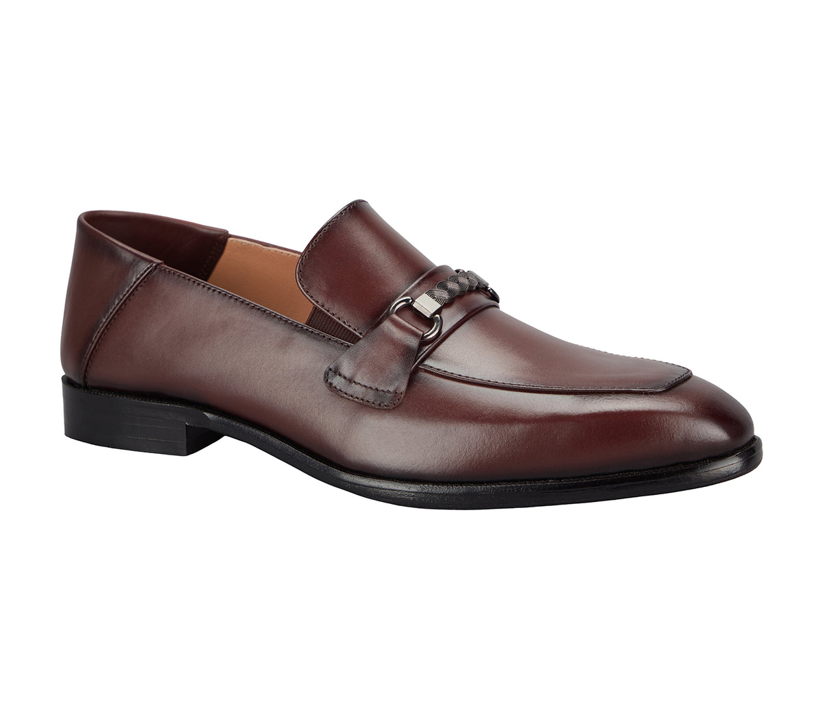 Loafer with Centre Ornament - Wine