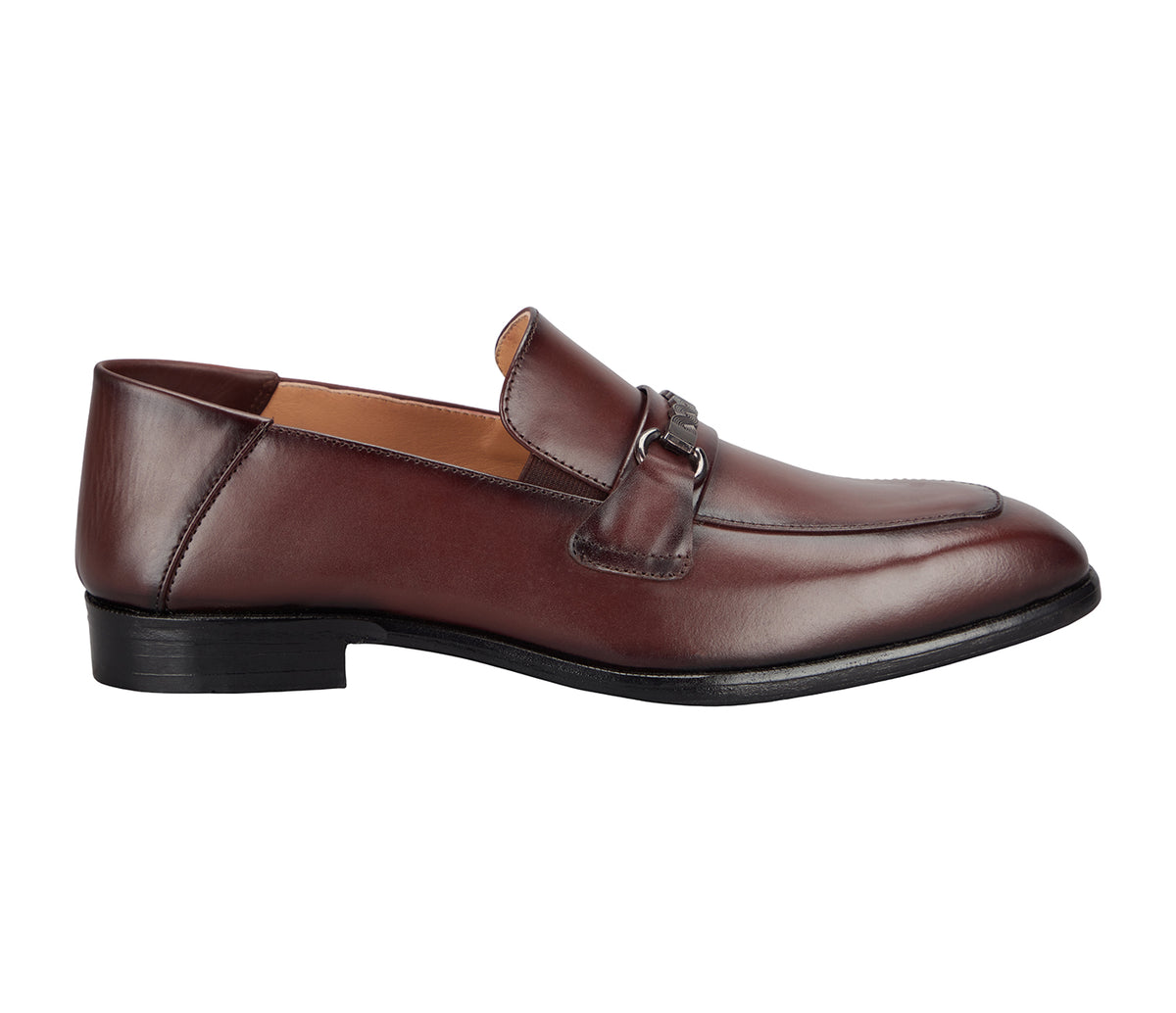 Loafer with Centre Ornament - Wine
